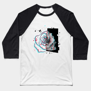 Glitch Rose art Baseball T-Shirt